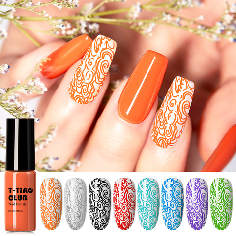 Nail Stamping Nail Polish Lacquer Nail Art Plate Stamp Oil White Night Stamping Manicure For Stamping Plate Painting UV  Gel ► Photo 1/6