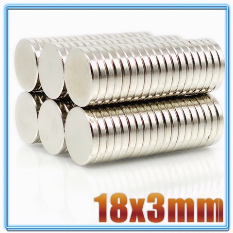 10/20/50/100/200Pcs 18x3 Super Powerful Strong Bulk Round NdFeB Neodymium Disc Magnets Dia N35 Rare Earth Magnet 18*3 ► Photo 1/5