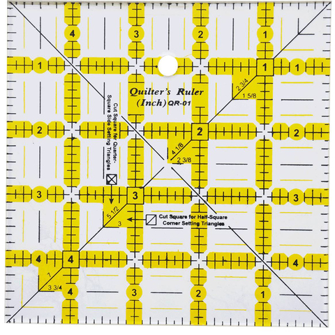 Non Slip Quilting Ruler 5inch By 5inch ,2-1/2in. x 12-1/2in,3