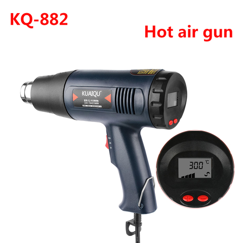 2000W 220V Industrial Electric Hot Air Gun Thermoregulator Heat Gun Shrink  Wrapping Thermal Blower Dryer Heater Nozzle