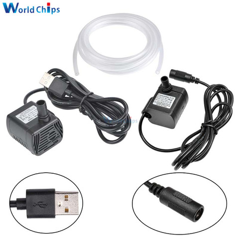 DC 12V-1020 DC 5V-1020 Mini USB Water Pump 200L/H 3W Brushless Submersible Motor Solar Pump for Aquariums Fish Tank Fountain ► Photo 1/6