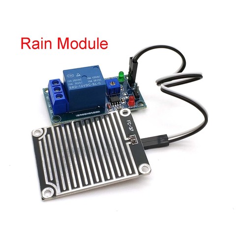 Raindrops Controller Module Rain Sensor Relay Module For Arduino Foliar Moisture M35 Monitor Weather ► Photo 1/6