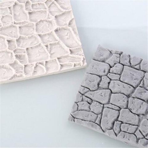 Cobble Stone Wall Line Cake Mold Grain Shape Silicone Printing Texture Mat Sugarcraft Fondant Mold Cake Decorating Tools ► Photo 1/6