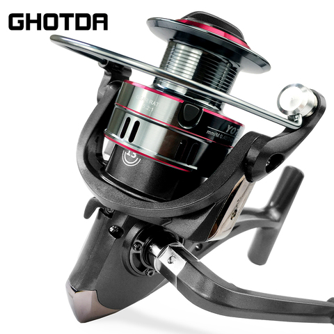 GHOTDA 5.2:1 Fishing Reel 1000-7000 Series Spinning Reel 12KG Max. Drag Carp Fishing Tackles ► Photo 1/6