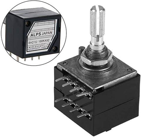 ALPS resistance stepping double volume potentiometer RH2702 250KA RH2702-50KA RH2702-100KA ► Photo 1/5