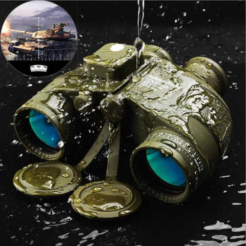 10X50 Military Binoculars Compass Ranging Azimuth Waterproof Outdoor Camping Hunting Low Light Level Night Vision Telescope ► Photo 1/6