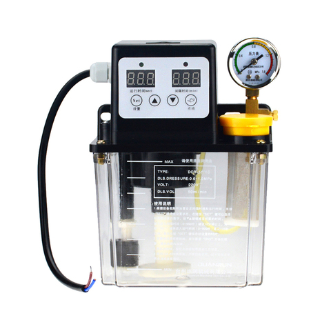 1PC 220V 1L 2L 2 Liters Lubricant Pump Automatic Lubricating Oil Pump CNC Electromagnetic Lubrication Pump Lubricator ► Photo 1/6