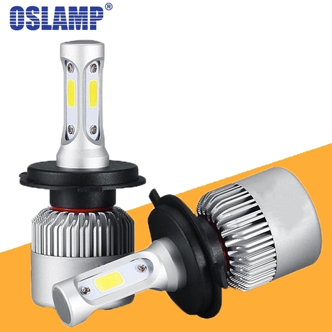 Oslamp S2 LED H4 H7 H13 H11 H1 9005 9006 H3 9004 9007 9012 5202 Car Headlight Bulbs 72W 8000LM Car LED Headlamp Bulb 6500K 12V ► Photo 1/6