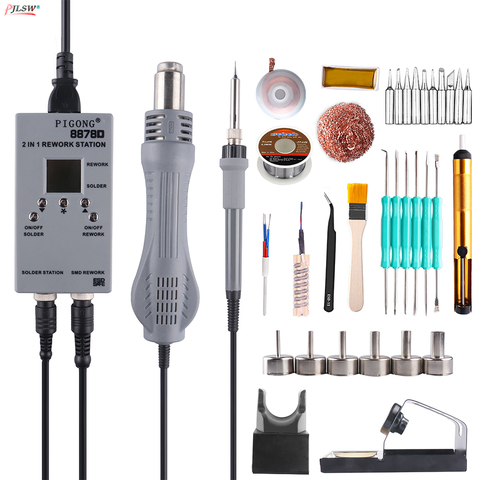 Hot air gun desoldering station two one LED Digital Portable BGA Rework Electronic phone repair tool Electricity soldering iron ► Photo 1/6