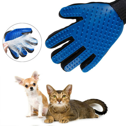 Pet Grooming Glove Cat Dog Silicone Hair Removal Combing Gloves Cleaning  Supply