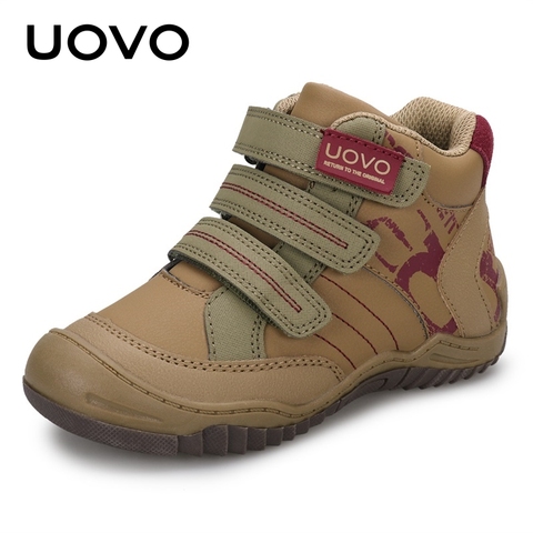 Buy Online 2020 Uovo New Arrival Mid Calf Boys Shoes Fashion Kids Sport Shoes Brand Outdoor Children Casual Sneakers For Boys Size 26 36 Alitools