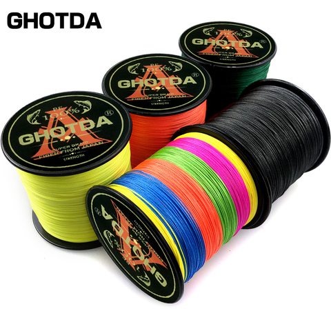 GHOTDA High Density Weaves Fishing Line 4 Strands 300M 100M Multifilament PE Braided Wire Cast Rod Sea Fishing Gear Accessories ► Photo 1/6