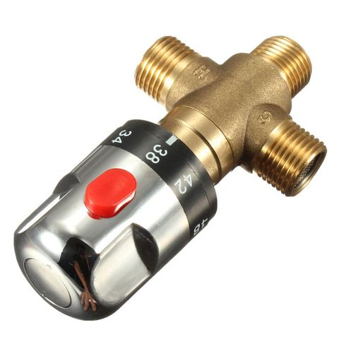 Xueqin 1PC Brass Pipe Thermostat Faucet Thermostatic Mixing Valve Bathroom Water Temperature Control Faucet Cartridges ► Photo 1/6