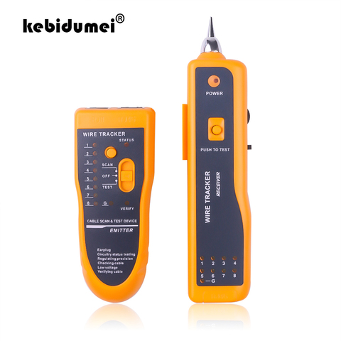 kebidumei RJ11 RJ45 Cat5 Cat6 Telephone Wire Tracker Tracer Toner Ethernet LAN Network Cable Tester Detector Line Finder ► Photo 1/6