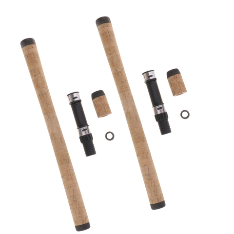 2x Fishing Reel Seat + Spinning Rod Handle Cork Grip Fishing Rod Handle Kits for DIY Building or Repair ► Photo 1/6