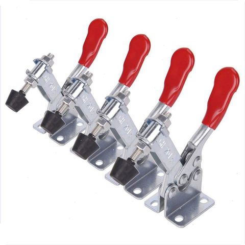 4Pcs 201B Anti-Slip U Shape Red Metal Horizontal Clamp 201-B Quick Release Tool Hand Tool Retracted clamp 198 lbs Toggle Clamp ► Photo 1/4