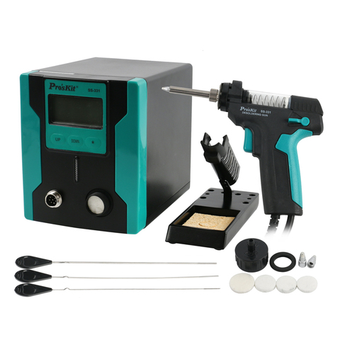 Pro'sKit SS-331B LCD Electric Desoldering Gun Vacuum Solder Sucker Soldering Iron Gun For PCB Board Soldering Repair ► Photo 1/6