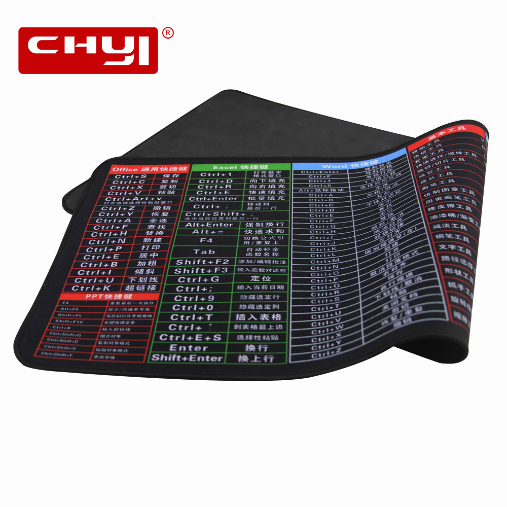 Buy Online Chyi Waterproof Gaming Mouse Pad Natural Rubber Anti Slip Keyboard Mousepad Hot Key Printed Mouse Mat With Locking Edge For Pc Alitools