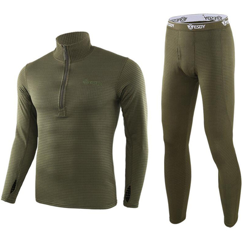 Winter Thermal Underwear Sets Stretch Breathable Thermo Fleece Shirt Tactica Hiking Camping Skiing Trekking Underwear Clothing ► Photo 1/6