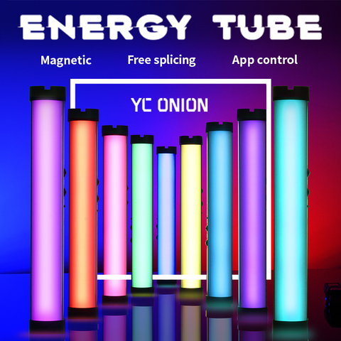 YC Onion Handheld Led Video Light App Control Photography Tube Lamp Photo Studio RGB Adjustable Color Temperature 3200K-6200K ► Photo 1/6