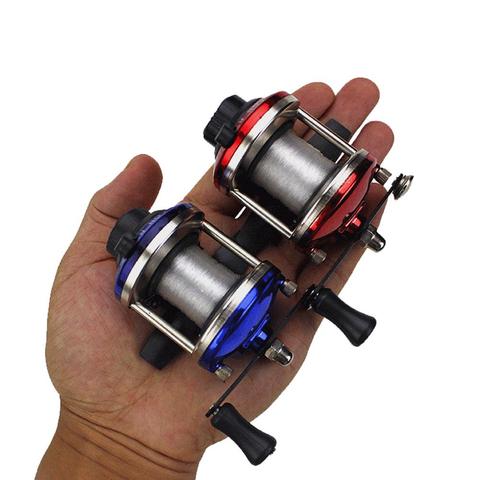 Mini Ice Fishing Reel Metal Bait Casting Baitcast Reel With 100m Fishing Line On For Winter Fishing Sports Fishing Tackle  3.0:1 ► Photo 1/6