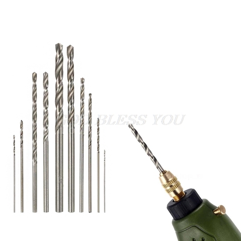 10Pcs Mini  Drill HSS Bit Set For Dremel Rotary Tool Electric Tools High Speed White Twist Drop Shipping ► Photo 1/5