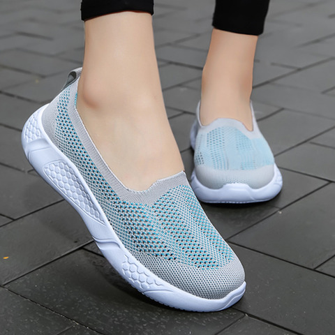 Summer Walking Shoes Women Sneakers Fashion New Flat Sport Shoes Hollow Out Breathable Ladies Shoes For Travel Outdoor Footwear ► Photo 1/6