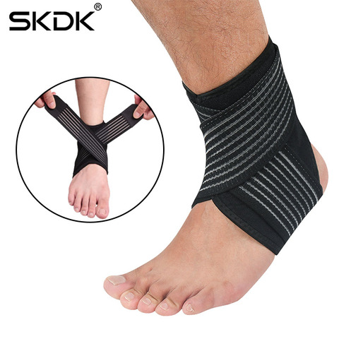 SKDK Adjustable Sport Breathable Ankle Brace Protection Pad Elastic Bandage  Guard Sprains Injury Wrap Heel Pad Sports Gym Foot ► Photo 1/6