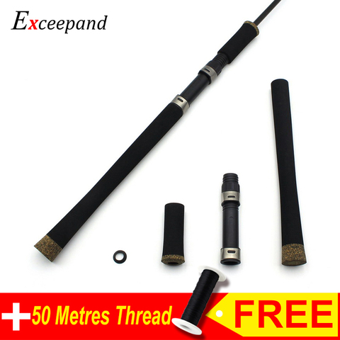 Exceepand Black EVA Foam Spinning Split DIY Fishing Rod Handle Grips Pole Replace Parts for Building or Repair ► Photo 1/6
