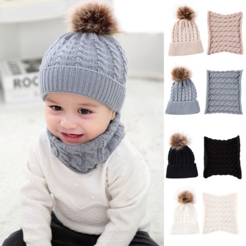 Warm Toddler Kids Girl&Boy Baby Infant Winter Warm Crochet Knit Hat Beanie Cap 