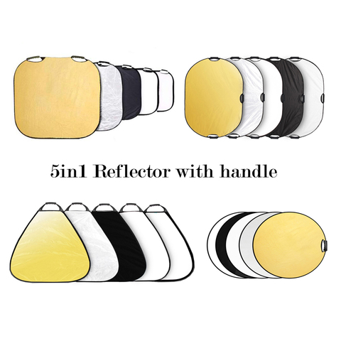 Selens 60/80/110cm 5 in 1 reflector photography collapsible light reflector spotlight reflector for photography flash reflector ► Photo 1/6