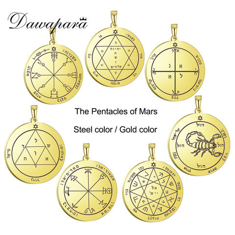 Dawapara Key of Solomon Pentacle Amulet DIY Pendant for Necklace Against Diseases Keep Healthy Talisman Accessories ► Photo 1/6