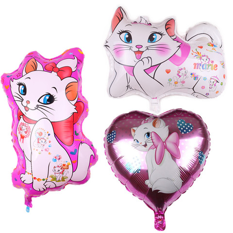 1Pcs Marie Cat Theme Aluminum Balloon Girls Birthday Party Supplies Baby Shower Decoration Air Balloon Child Toy ► Photo 1/4