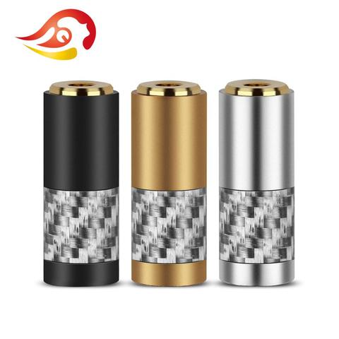 QYFANG 3.5mm Gold Plated Earphone Female Audio Jack 3 Contact Metal Adapter Carbon Fiber Shell Wire Connector For HiFi Headphone ► Photo 1/6