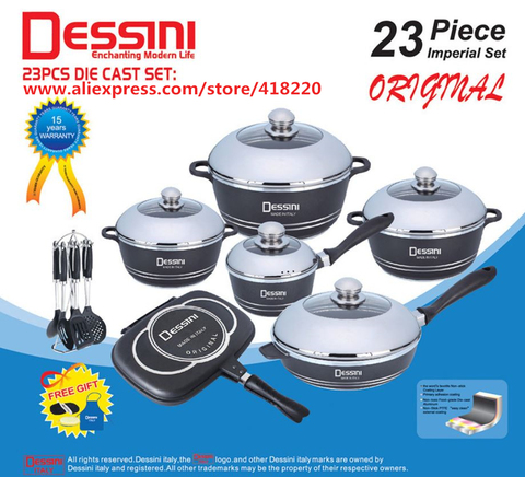 23pcs/set  cookware set panela non-stick pot cast aluminum cookware set casserole fry pan cooking tools ► Photo 1/3