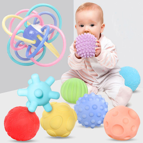Baby Tactile Senses Toys Training Massage Touch Hand Ball  Kids Newborn Textured Multi Soft Ball Toy Ball Set Develop baby toys ► Photo 1/6