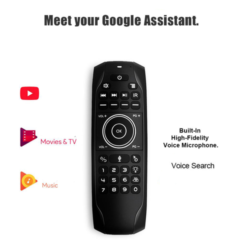 G7V Pro Backlit English Russian Keyboard 2.4G Wireless Air Mouse Gyroscope Voice Remote Control with Mic for Android TV BOX PC ► Photo 1/6