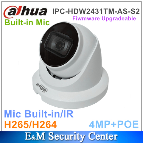 Original Dahua English IPC-HDW2431TM-AS-S2 IP POE 4MP Lite IR Fixed-focal Eyeball Network Camera ► Photo 1/1