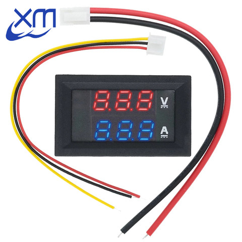 DC 0-100V 10A Digital Voltmeter Ammeter Dual Display Voltage Detector Current Meter Panel Amp Volt Gauge 0.28