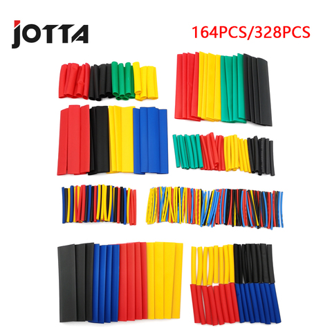 164pcs 328pcs  Heat Shrink Tube Kit Shrinking Assorted Polyolefin Insulation Sleeving Heat Shrink Tubing Wire Cable 8 Sizes ► Photo 1/4