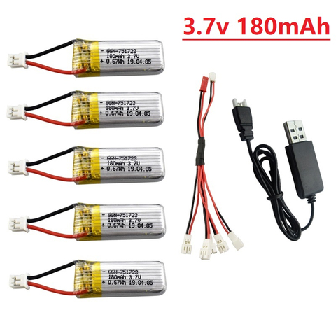 Original 3.7V 180mAh Lipo Battery With Charger For A20 A20W Drone RC Quadcopter Spare Parts For A20 A20W Drone Battery ► Photo 1/6