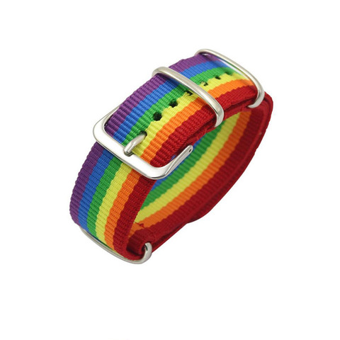 Nepal Rainbow Lesbians Gays Bisexuals Transgender Bracelets for Women Girls Pride Woven Braided Men Couple Friendship Jewelry ► Photo 1/6