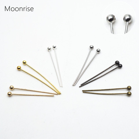 100Pcs 14-40mm Silver Gold Rhodium Copper Ball Head Pins Needles For Craft DIY Supplies Jewelry Making Findings Accessories ► Photo 1/6