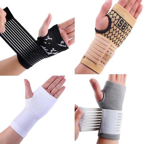 1Pc Elastic Sports Wrist Bandage Safety Carpal Tunnel Pressure Sports Wrist Bandage Breathable Sport Wrist Guard Palm Protector ► Photo 1/6