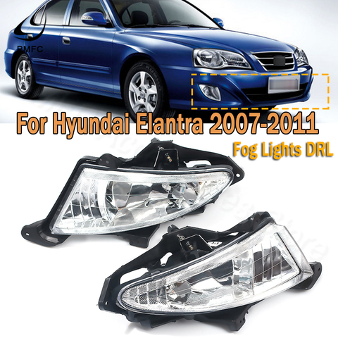 PMFC Fog Lights Daytime Running Light DRL Clear Front Car External Light Lamp  881 27W Bulbs For Hyundai Elantra 2007-2011 ► Photo 1/6