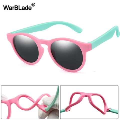 WarBlade 2022 New Kids Polarized Sunglasses Round Children Sun Glasses Boys Girl Safety Glasses Baby Infant Shades Eyewear UV400 ► Photo 1/6