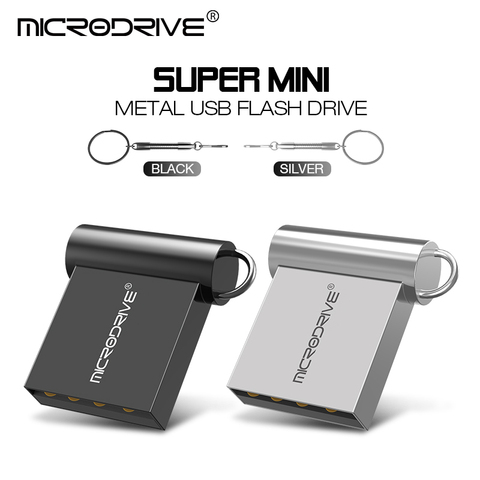 New fashion mini metal usb flash drive 64GB 32GB 16GB 8GB 4GB Pen Drive portable 128GB usb 2.0 usb stick Storage flash disk ► Photo 1/6