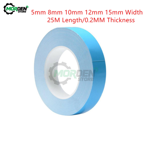 25M/Roll 5/8/10/12/15mm Width Transfer Tape Double Side Thermal Conductive Adhesive Tape 0.2MM for Chip PCB LED Strip Heatsink ► Photo 1/1