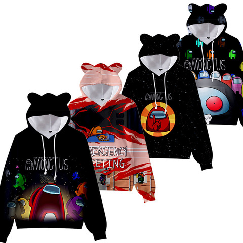 A-mong Us Boys Girls Novelty Hoodie Sweatshirt Game Cosplay Costume