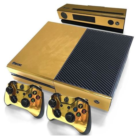 FULL-Gold Glossy Skin Sticker For Xbox ONE Console Controller + Kinect Decal Vinyl ► Photo 1/5